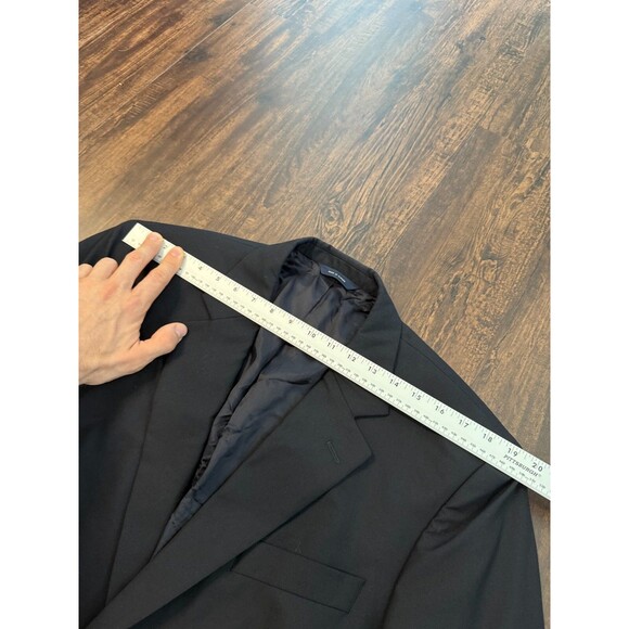 Brooks Brothers Loro Piana Blazer Men 44R Black Wool Country Club Gold Button - Picture 2 of 9